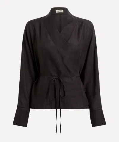 Akyn Women's Halle Black Wrap Top