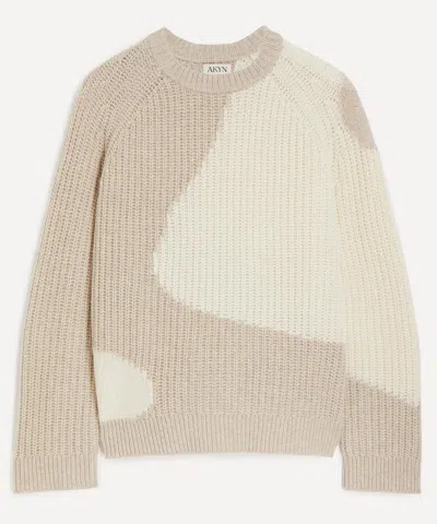 Akyn Women's Remi Ivory-oyster Wool Jumper In Brown