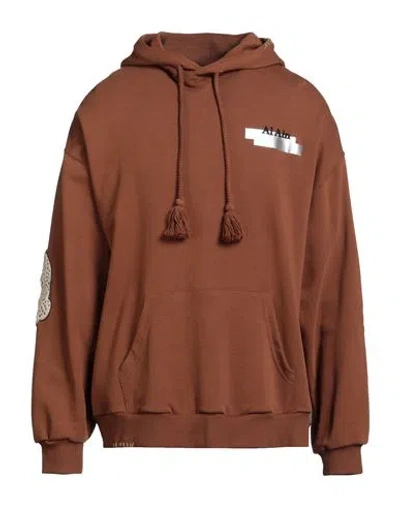Al Ain Man Sweatshirt Light Brown Size Xxl Cotton
