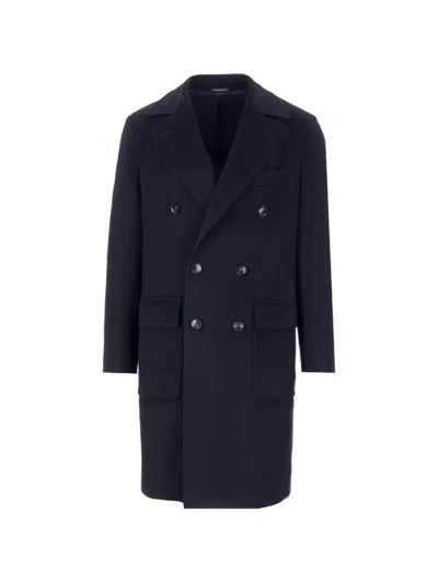Al Duca D'aosta Double-breasted Notch-lapel Coat In Blue