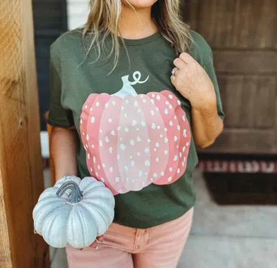 Al + Gray Blush Pumpkin Tee In Green