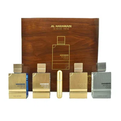 Al Haramain 4 Piece Amber Oud Collection Gift Set For Unisex In Multi