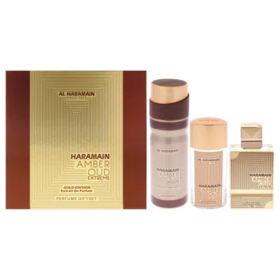 Al Haramain Amber Oud - Gold Edition Extreme By  For Unisex - 3 Pc Gift Set 2.5oz Extrait De Parfum S In Multi