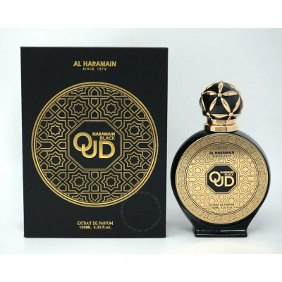 Al Haramain Men's Black Oud Extrait De Parfum Spray 3.3 oz Fragrances 6291106813678 In White