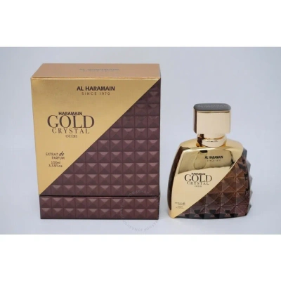 Al Haramain Men's Gold Crystal Oudh Extrait De Parfum 3.3 oz Fragrances 6291106813524 In White