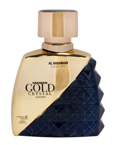 Al Haramain Unisex 3.33oz Gold Crystal Sapphire Edp In Transparent