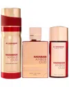 Al Haramain Unisex 3pc Gift Set Amber Oud - Ruby Edition Parfum In Multi