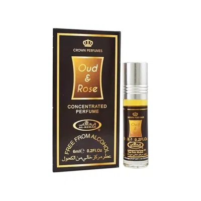 Al Rehab Unisex Oud & Rose Rollerball Perfume Oil 0.2 oz Fragrances 6291110099686