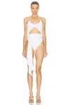 Ala&iuml;a One Piece Swimsuit In White