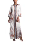 Ala Von Auersperg Titania Cotton Kaftan Dress In Shellscape