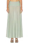 Alaïa Wool-blend Maxi Skirt In Green