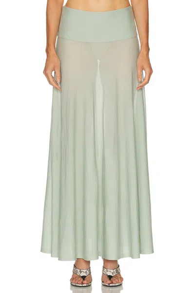 Alaïa Maxi Skirt In Green