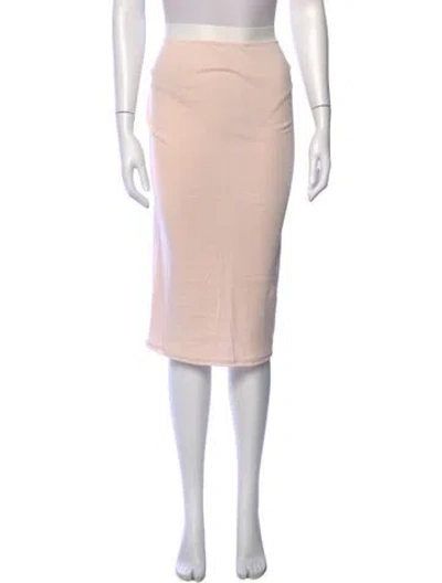 Pre-owned Alabama Chanin Knee-length Skirt In Pink