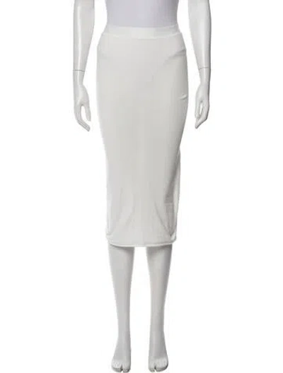 Pre-owned Alabama Chanin Knee-length Skirt In White