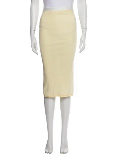 Pre-owned Alabama Chanin Knee-length Skirt In Yellow