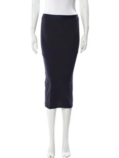 Pre-owned Alabama Chanin Midi Length Skirt In Blue