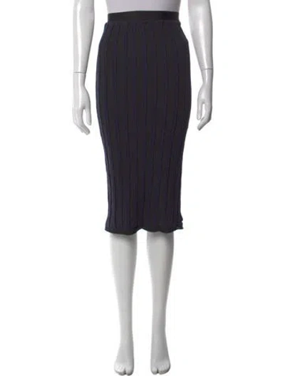 Pre-owned Alabama Chanin Midi Length Skirt In Blue