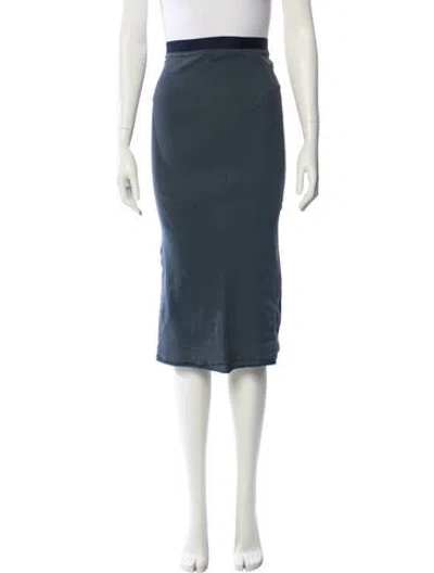 Pre-owned Alabama Chanin Midi Length Skirt In Green