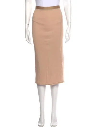 Pre-owned Alabama Chanin Midi Length Skirt In Neutral