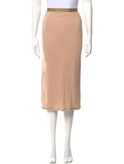 Pre-owned Alabama Chanin Midi Length Skirt In Neutral