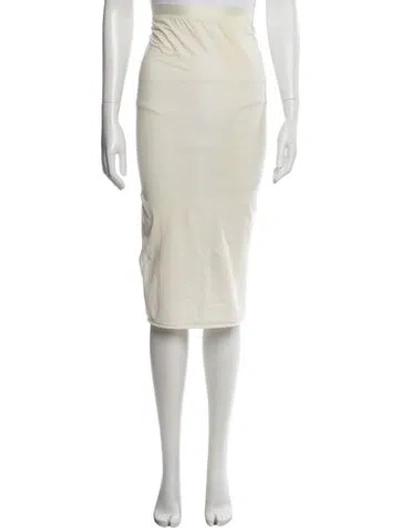 Pre-owned Alabama Chanin Midi Length Skirt In Neutral