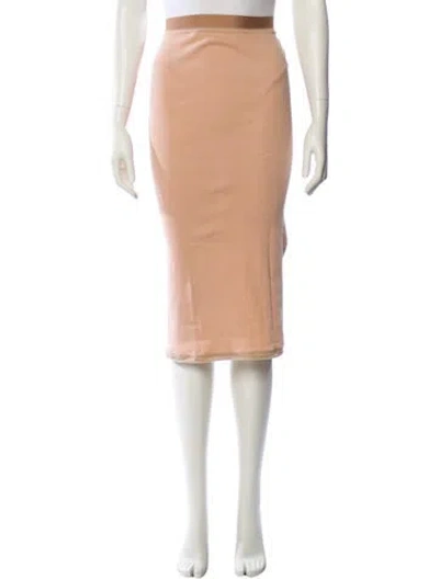Pre-owned Alabama Chanin Midi Length Skirt In Pink
