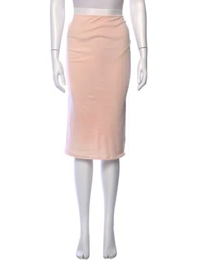 Pre-owned Alabama Chanin Midi Length Skirt In Pink