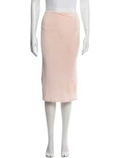 Pre-owned Alabama Chanin Midi Length Skirt In Pink