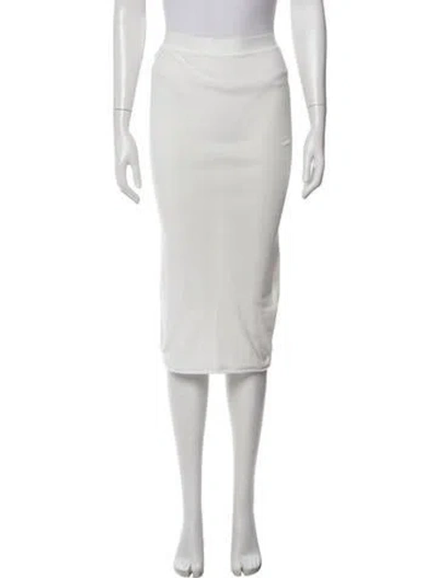 Pre-owned Alabama Chanin Midi Length Skirt In White