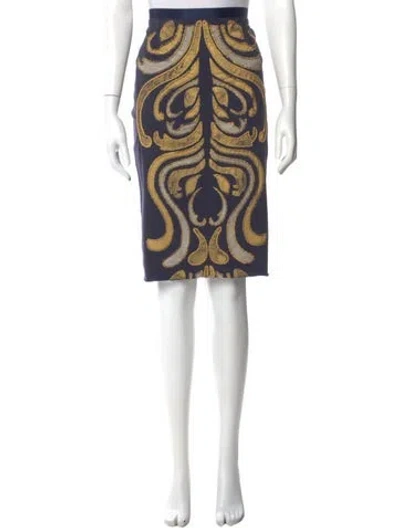 Pre-owned Alabama Chanin Paisley Print Knee-length Skirt In Multi