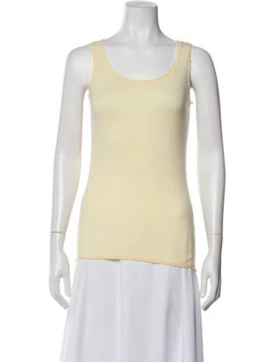 Pre-owned Alabama Chanin Scoop Neck Sleeveless Top In Neutral
