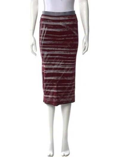 Pre-owned Alabama Chanin Striped Knee-length Skirt In Purple
