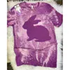 Alabama Threads Women's Bleached Bunny Silhouette Tee In Purple In Purple
