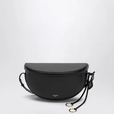 ALAÏA ALAIA BLACK LEATHER EAST WEST BELT BAG WOMEN