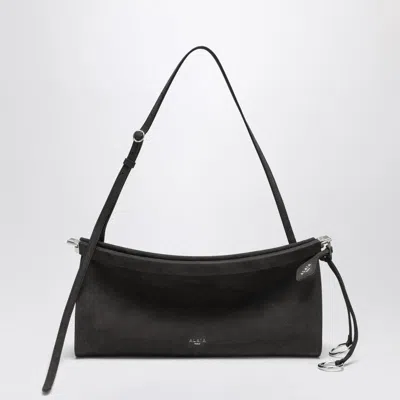 ALAÏA ALAIA ANTHRACITE GRAY NUBUCK MEDIUM LE CLICK EAST WEST BAG WOMEN