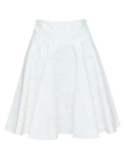Pre-owned Alaïa 10 Corso Como Cotton Flared Skirt, Size Fr 38 (authentic Pre-loved)