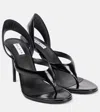 Alaïa Leather Thong Slingback Sandals In Black