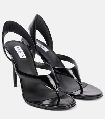 ALAÏA ALAÏA INFRADITO LEATHER THONG SANDALS