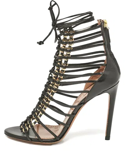 Pre-owned Alaïa 110mm Leather Sandals