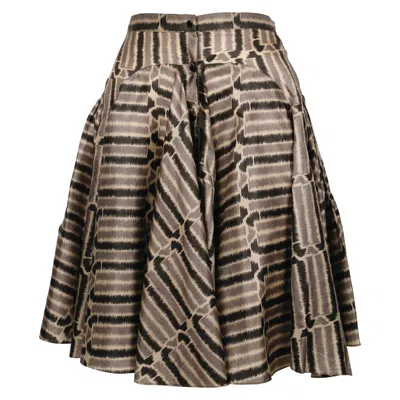 Pre-owned Alaïa 1987 Azzedine Alaia 'basque' Runway Skirt With Artwork By Christoph Von Weyhe In Gray