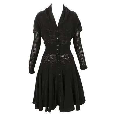 Pre-owned Alaïa 1989 Azzedine Alaia Black Chenille Runway Dress