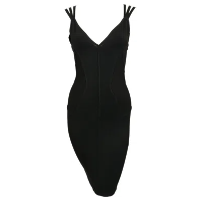 Pre-owned Alaïa 1990 Azzedine Alaia Black Runway Dress With Strappy Back