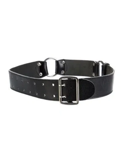 Pre-owned Alaïa 1990's Calfskin Waist Belt In Black