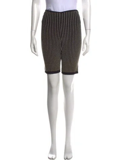 Pre-owned Alaïa 1990 Knee-length Shorts In Black/neutrals