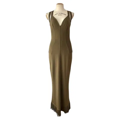 Pre-owned Alaïa 1990 S/s Runway Maxi Dress In Brown