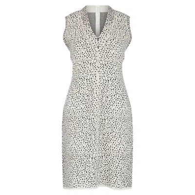 Pre-owned Alaïa 2010s Alaia Snow Leopard Sheath Dress In White