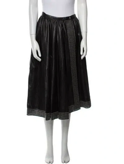 Pre-owned Alaïa 2014 Midi Length Skirt In Black