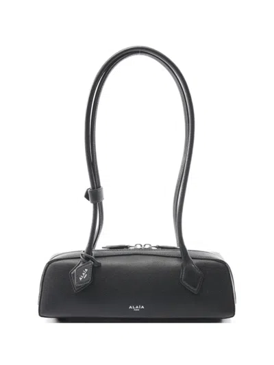 Pre-owned Alaïa 2020s Small Le Teckel Leather Shoulder Bag In Black