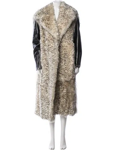 Pre-owned Alaïa 2022 Fur Faux Fur Coat W/ Tags In Neutral