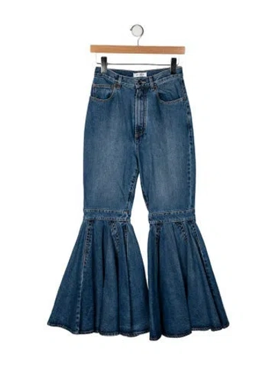 Pre-owned Alaïa 2022 Wide Leg Jeans In Blue